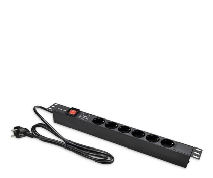 Listwa zasilająca QOLTEC PDU do RACK 19" | 1U | 16A | 6xSchuko | 1.8m 54601
